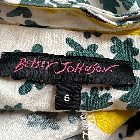 Vintage Y2K Betsey Johnson Butterfly halter mini dress whimsical green & yellow - Picture 10 of 10